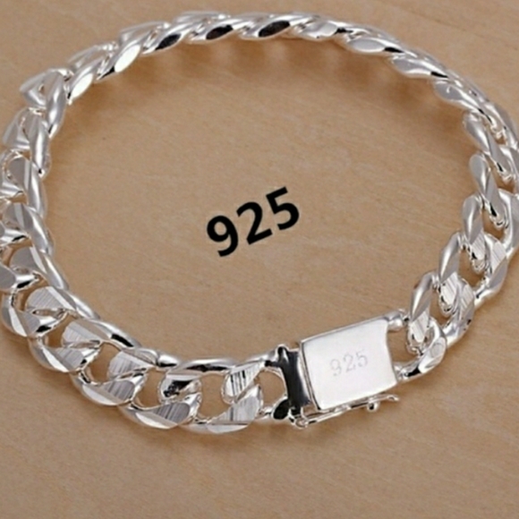 Poshology 19 Other - Men's 925 Sterling Silver Chain Link Bracelet